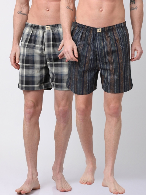 

Urban Dog Mens Pack of 2 Boxers UDBX116_UDBX118-XXL, Multi