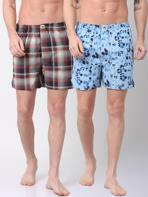 

Urban Dog Men Pack of 2 Printed Boxers UDBX128_UDBX130, Multi