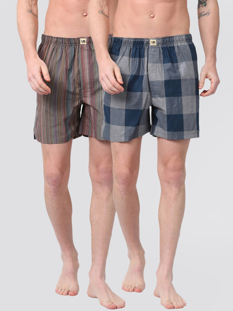 

Urban Dog Men Pack of 2 Printed Boxers UDBX127_UDBX132, Multi