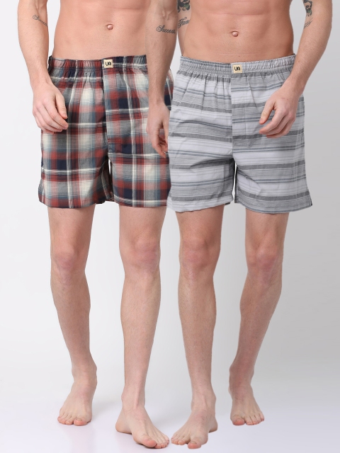 

Urban Dog Mens Pack of 2 Boxers UDBX115_UDBX130-XXL, Multi