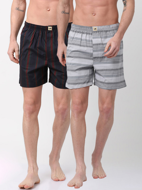 

Urban Dog Mens Pack of 2 Boxers UDBX115_UDBX129-XXL, Multi