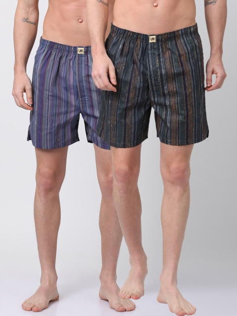 

Urban Dog Mens Pack of 2 Boxers UDBX116_UDBX117-XXL, Multi
