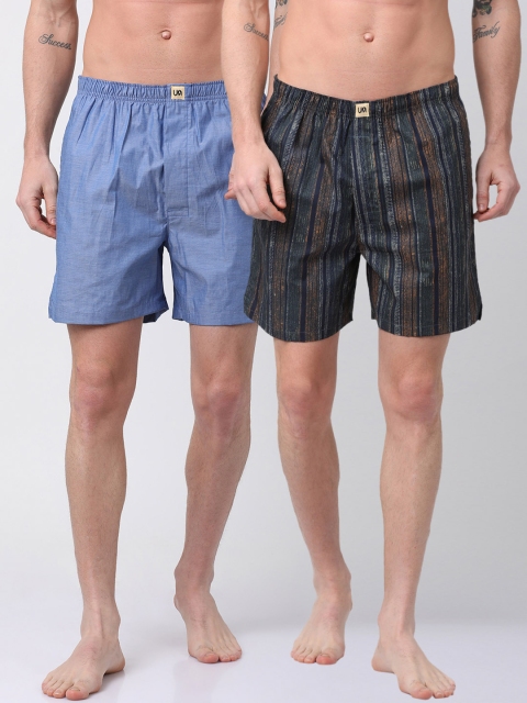 

Urban Dog Mens Pack of 2 Boxers UDBX116_UDBX119-XXL, Multi