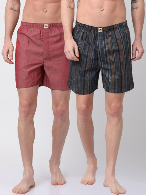 

Urban Dog Mens Pack of 2 Boxers UDBX116_UDBX121-XXL, Multi