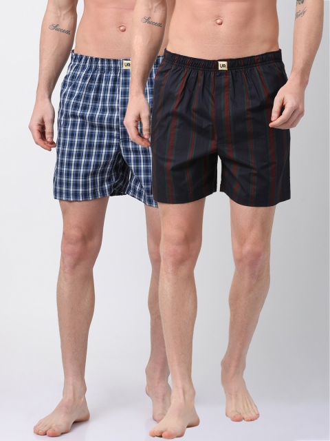 

Urban Dog Men Pack of 2 Printed Boxers UDBX123_UDBX129, Blue