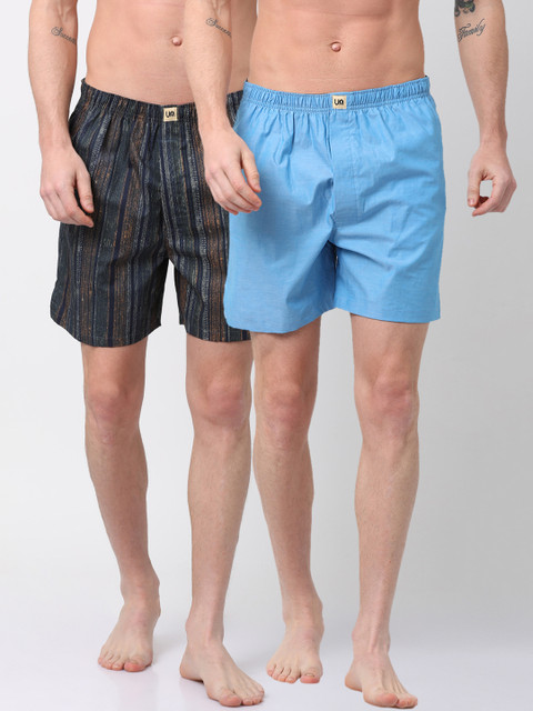 

Urban Dog Men Pack of 2 Boxers UDBX114_UDBX116, Blue