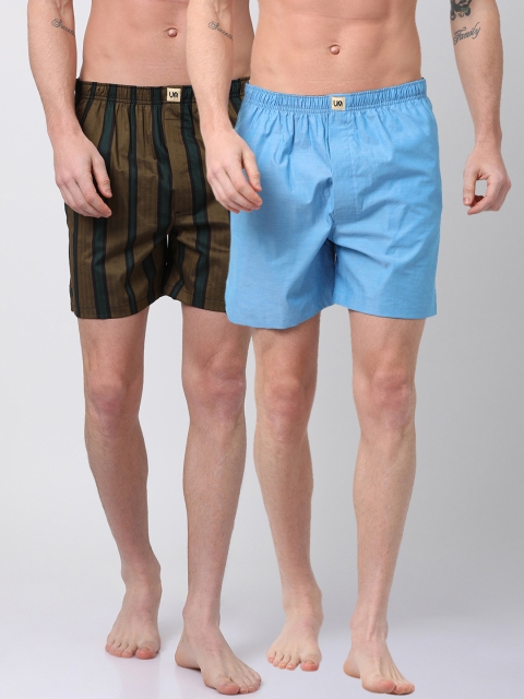 

Urban Dog Men Pack of 2 Boxers UDBX114_UDBX120, Blue