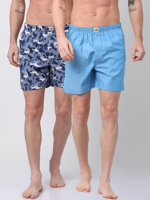 

Urban Dog Men Pack of 2 Boxers UDBX114_UDBX124, Blue