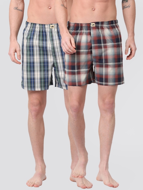 

Urban Dog Men Pack of 2 Printed Boxers UDBX126_UDBX130, Blue
