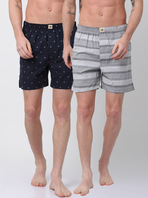 

Urban Dog Men Pack of 2 Boxers UDBX115_UDBX125, Grey