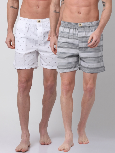 

Urban Dog Men Pack of 2 Boxers UDBX115_UDBX122, Grey