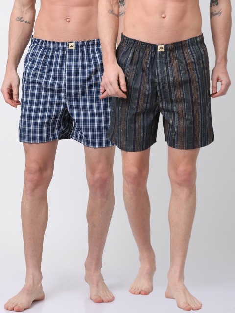 

Urban Dog Mens Pack of 2 Boxers UDBX116_UDBX123-XXL, Multi