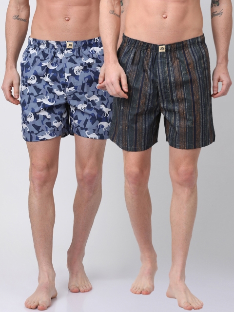 

Urban Dog Mens Pack of 2 Boxers UDBX116_UDBX124-XXL, Multi