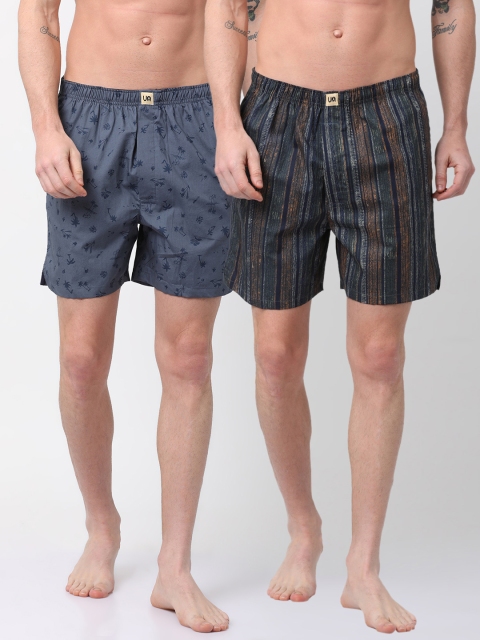 

Urban Dog Mens Pack of 2 Boxers UDBX116_UDBX131-XXL, Multi