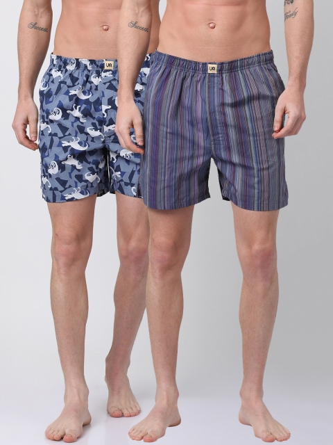 

Urban Dog Mens Pack of 2 Boxers UDBX117_UDBX124, Multi