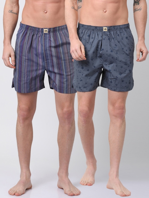 

Urban Dog Mens Pack of 2 Boxers UDBX117_UDBX131-XXL, Multi