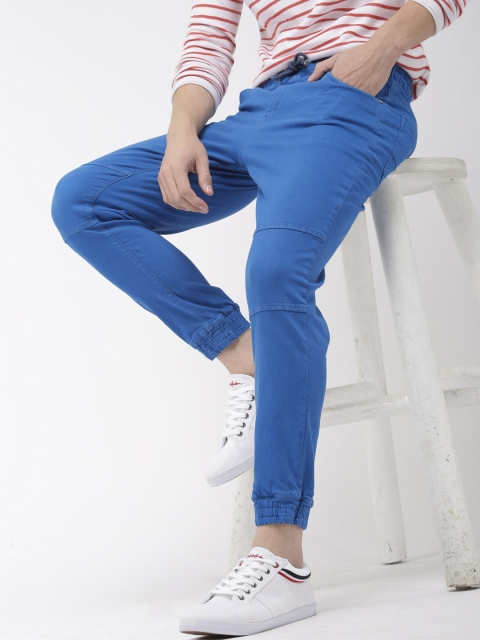 

Mast & Harbour Men Blue Mid-Rise Clean Look Stretchable Slim Fit Jogger Jeans