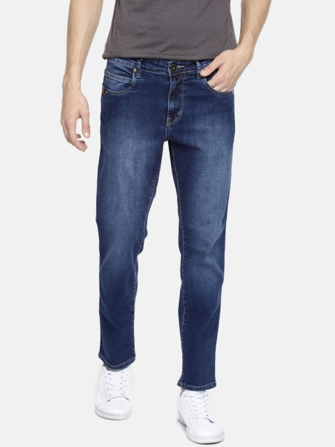 

Mast & Harbour Men Blue Tapered Fit Mid-Rise Clean Look Stretchable Jeans