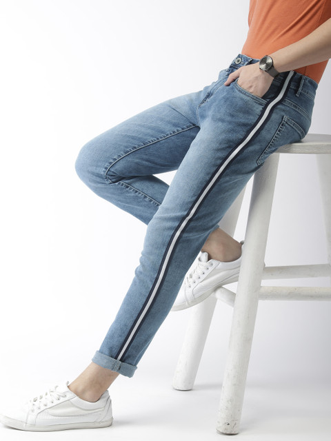 

Mast & Harbour Men Blue Skinny Fit Mid-Rise Clean Look Stretchable Jeans