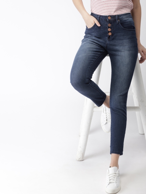 

Mast & Harbour Women Blue Skinny Fit High-Rise Clean Look Stretchable Jeans