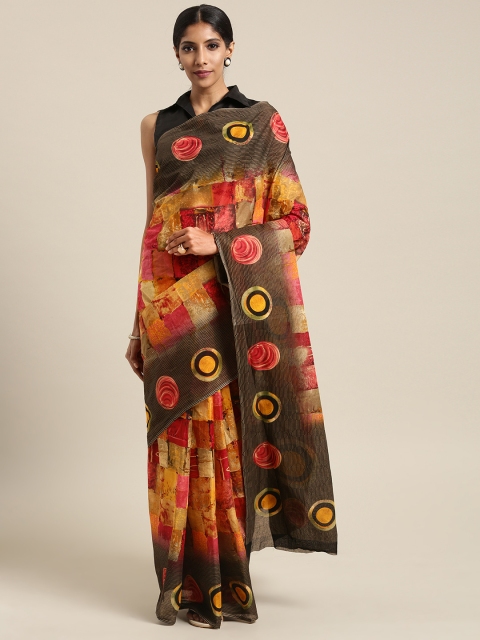 

Ishin Multicoloured Printed Pure Cotton Saree, Multi