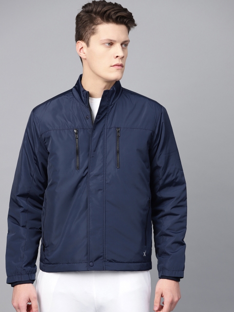 

HRX by Hrithik Roshan Men Navy Blue Solid Jacket