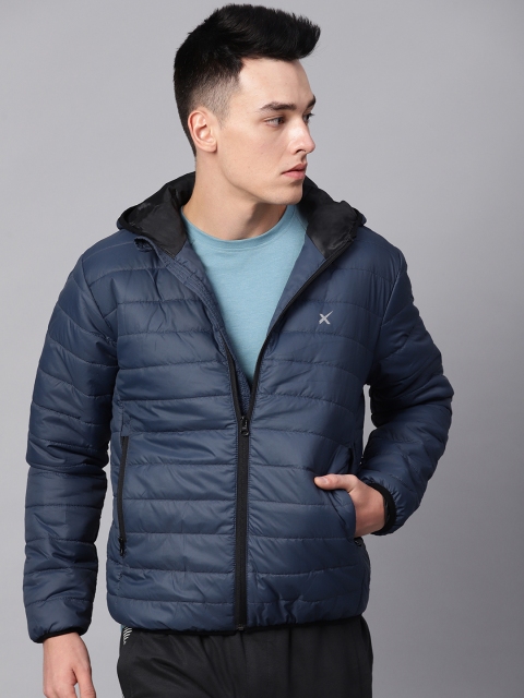 

HRX by Hrithik Roshan Men Navy Blue Solid Hooded Sporty Jacket