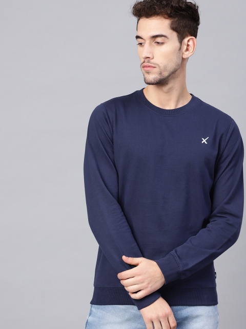 

HRX by Hrithik Roshan Men Navy Blue Lifestyle Solid Round Neck Sweatshirt