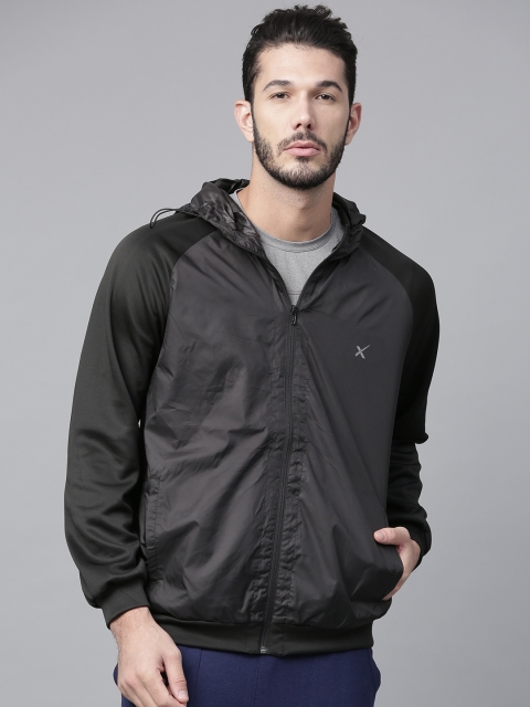 

HRX by Hrithik Roshan Men Black Training Hooded Solid Jacket