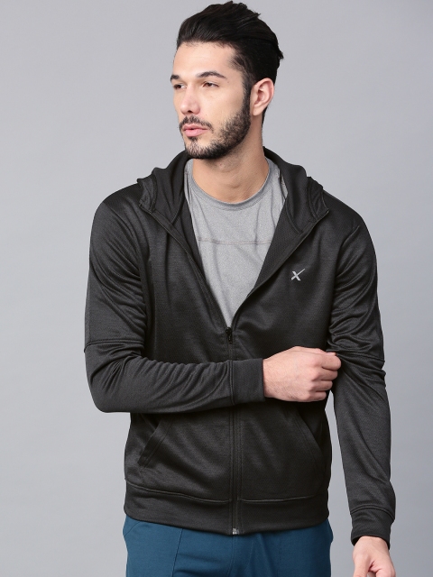 

HRX by Hrithik Roshan Men Black Self Design Sporty Jacket