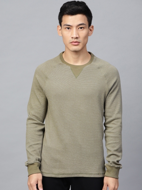 

HRX by Hrithik Roshan Men Olive Green Lifestyle Round Neck Sweatshirt