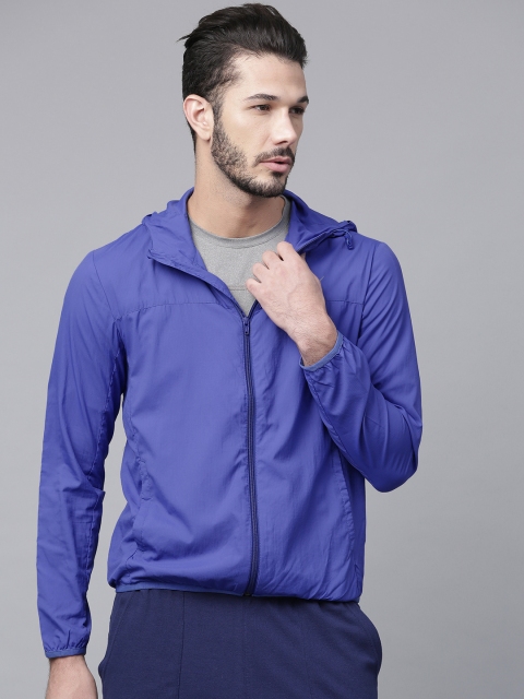 

HRX by Hrithik Roshan Men Blue Training Hooded Solid Jacket