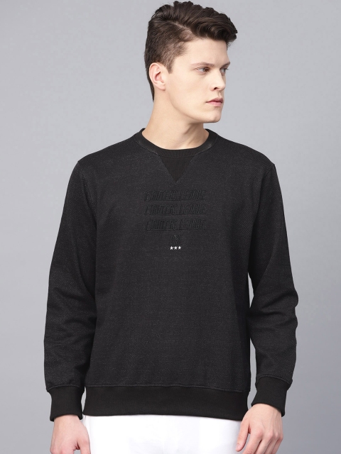 

HRX by Hrithik Roshan Men Black Self-Design Lifestyle Sweatshirt