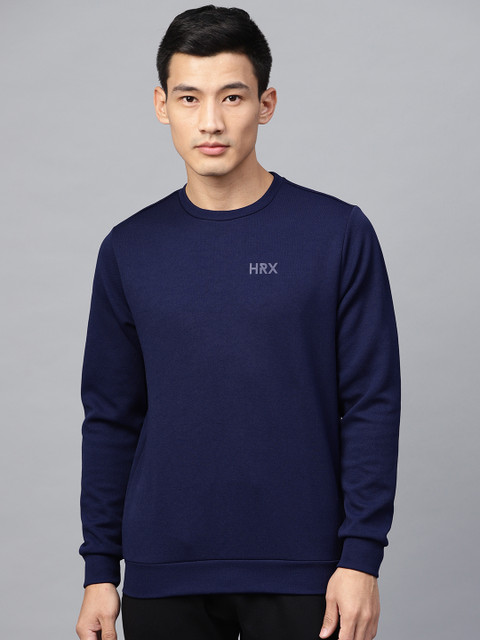 

HRX by Hrithik Roshan Men Navy Running Round Neck Sweatshirt, Navy blue