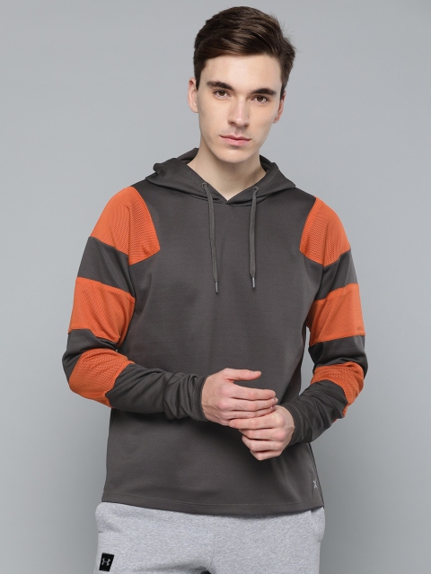 

HRX by Hrithik Roshan Men Taupe Solid Hooded Lifestyle Sweatshirt