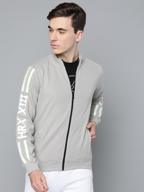 

HRX by Hrithik Roshan Men Grey Solid Training Sweatshirt