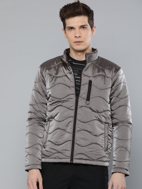 

HRX by Hrithik Roshan Men Grey Solid Puffer Running Jacket