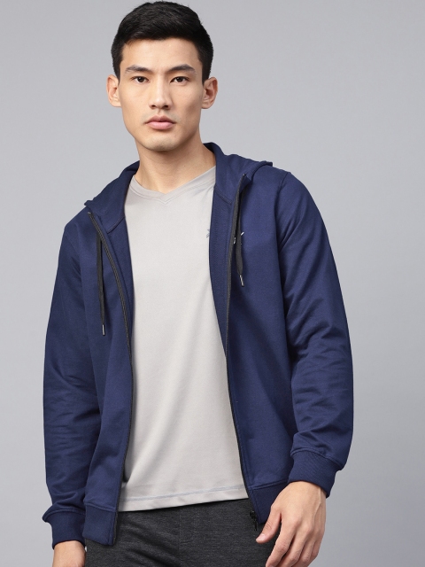 

HRX by Hrithik Roshan Men Navy Blue Solid Hooded Lifestyle Sweatshirt