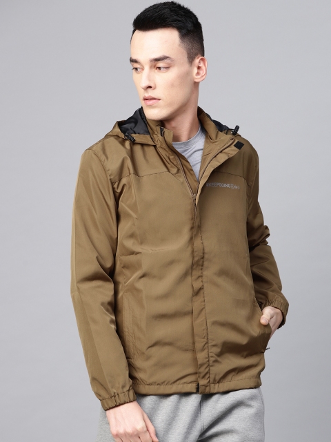 

HRX by Hrithik Roshan Men Brown Outdoor Hooded Solid Jacket