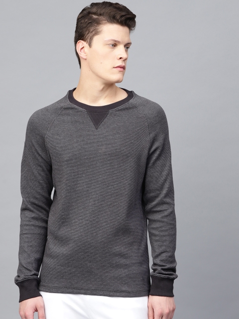 

HRX by Hrithik Roshan Men Charcoal Grey Lifestyle Round Neck Sweatshirt