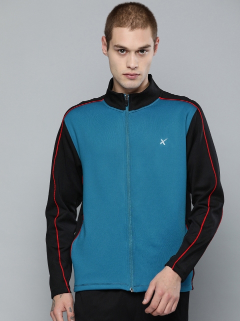 

HRX by Hrithik Roshan Men Blue & Black Rapid Dry Solid Training Sweatshirt