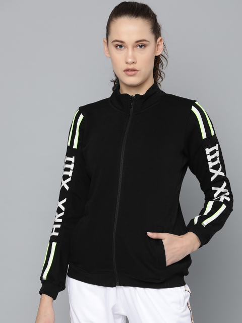 

HRX by Hrithik Roshan Women Black Solid Training Sweatshirt