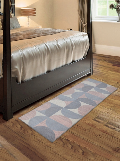 

RUGSMITH Pink & Multicoloured Premium Geometric Pattern Runner
