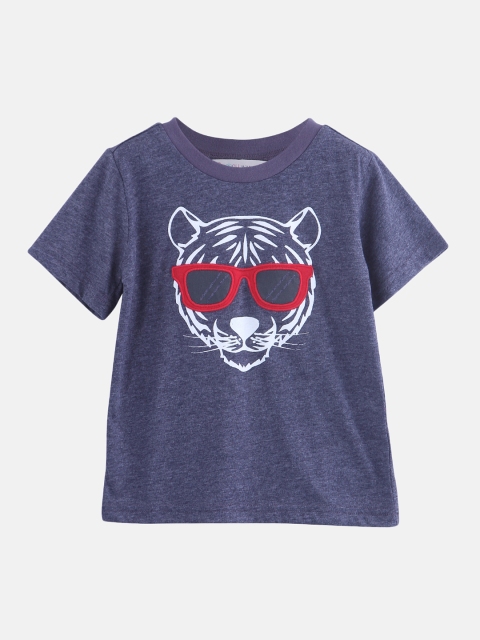 

Beebay Boys Grey Printed Round Neck Pure Cotton T-shirt