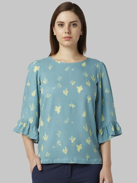 

Park Avenue Women Green Printed Top