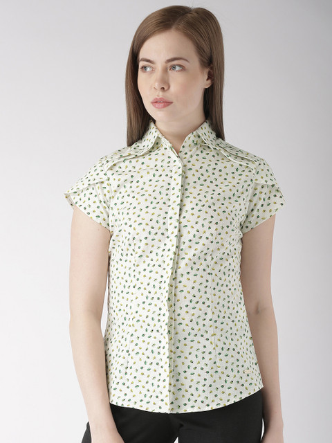 park-avenue-women-green-regular-fit-printed-formal-shirt