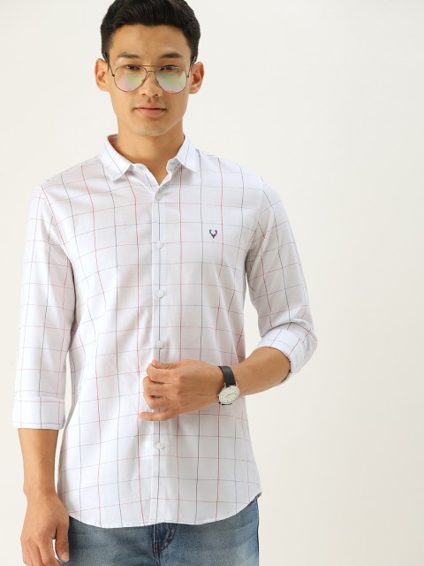 

Allen Solly Sport Men White & Red Regular Fit Checked Casual Shirt