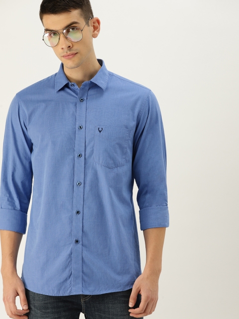 

Allen Solly Men Blue Slim Fit Solid Casual Shirt