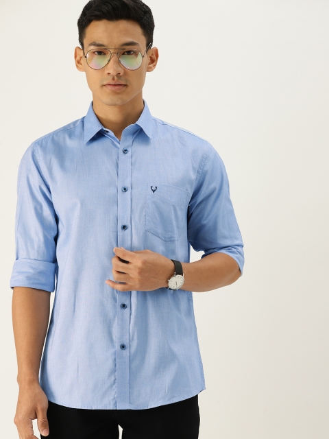 

Allen Solly Men Blue Sport Slim Fit Solid Casual Shirt