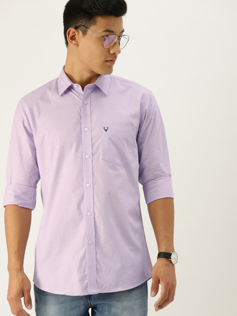 

Allen Solly Men Lavender Slim Fit Solid Casual Shirt